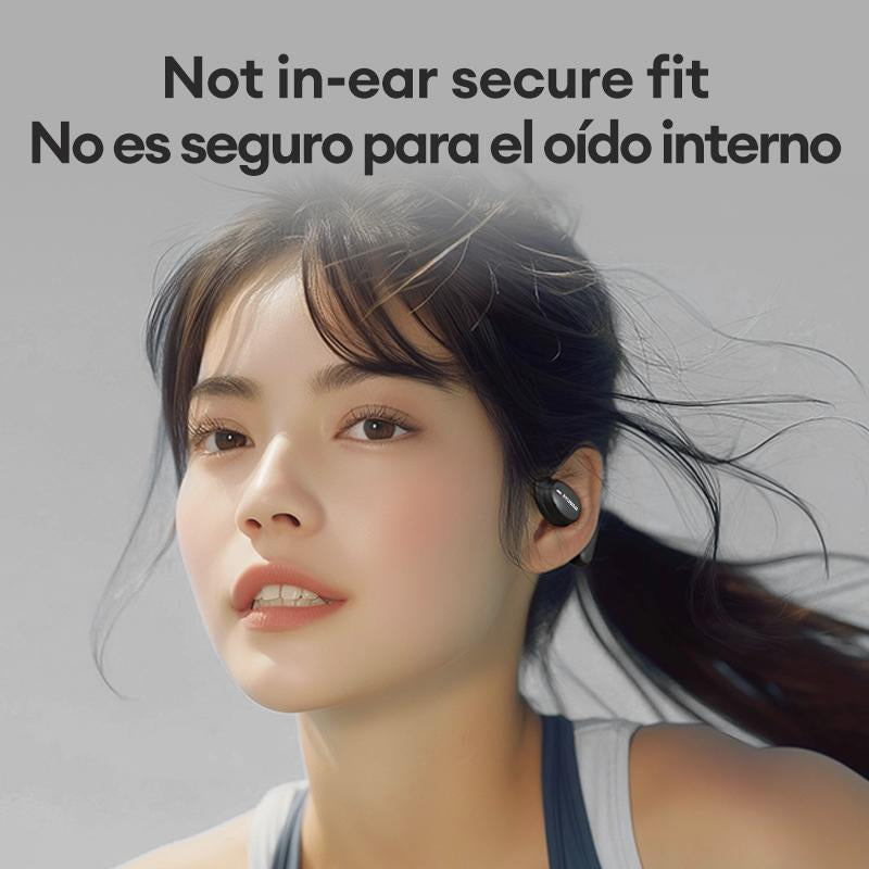 HYUNDAI Openair 5 OWS Wireless Bluetooth 5.4 Earbuds Breathable & Lifeweight Open Ear Headset with Earhooks 35H Playtime High-Res Stereo Sound Headphones