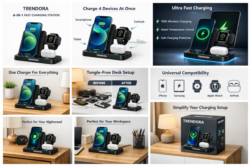 4 in 1 Fast Charging Station
