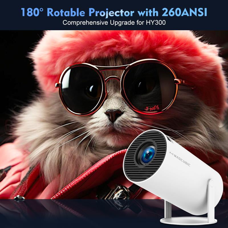Magcubic Android 11 Wifi6 260ANSI Projector Allwinnerh713 1280*720P 4K180° Flexible BT5.0 Home Cinema Outdoor Portable Projetor