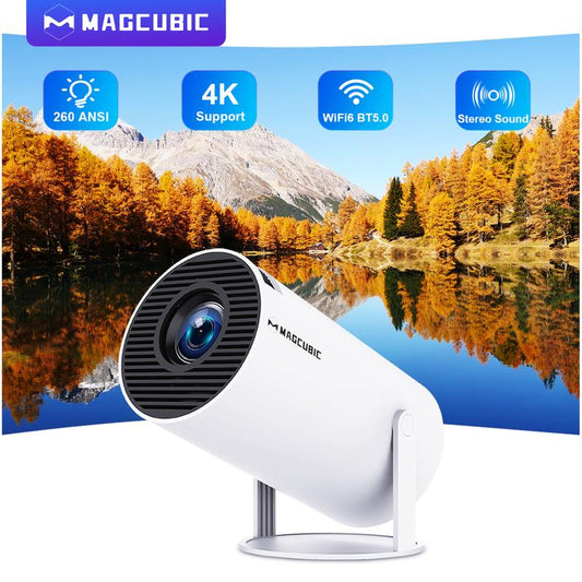 Magcubic Android 11 Wifi6 260ANSI Projector Allwinnerh713 1280*720P 4K180° Flexible BT5.0 Home Cinema Outdoor Portable Projetor